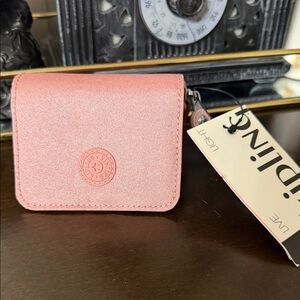 Kipling Tops Berry Glow Light Pink Compact Wallet